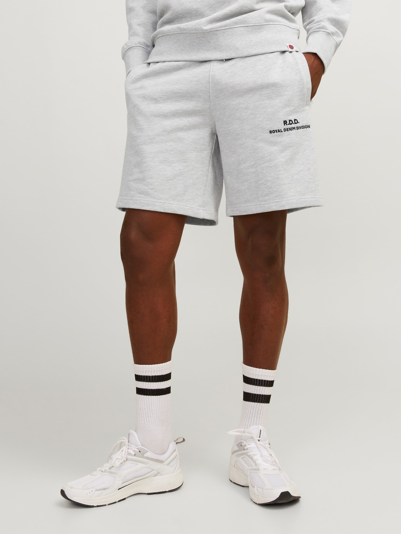 R.D.D. ROYAL DENIM DIVISION Relaxed Fit Sweat shorts -Light Grey Melange - 12255277
