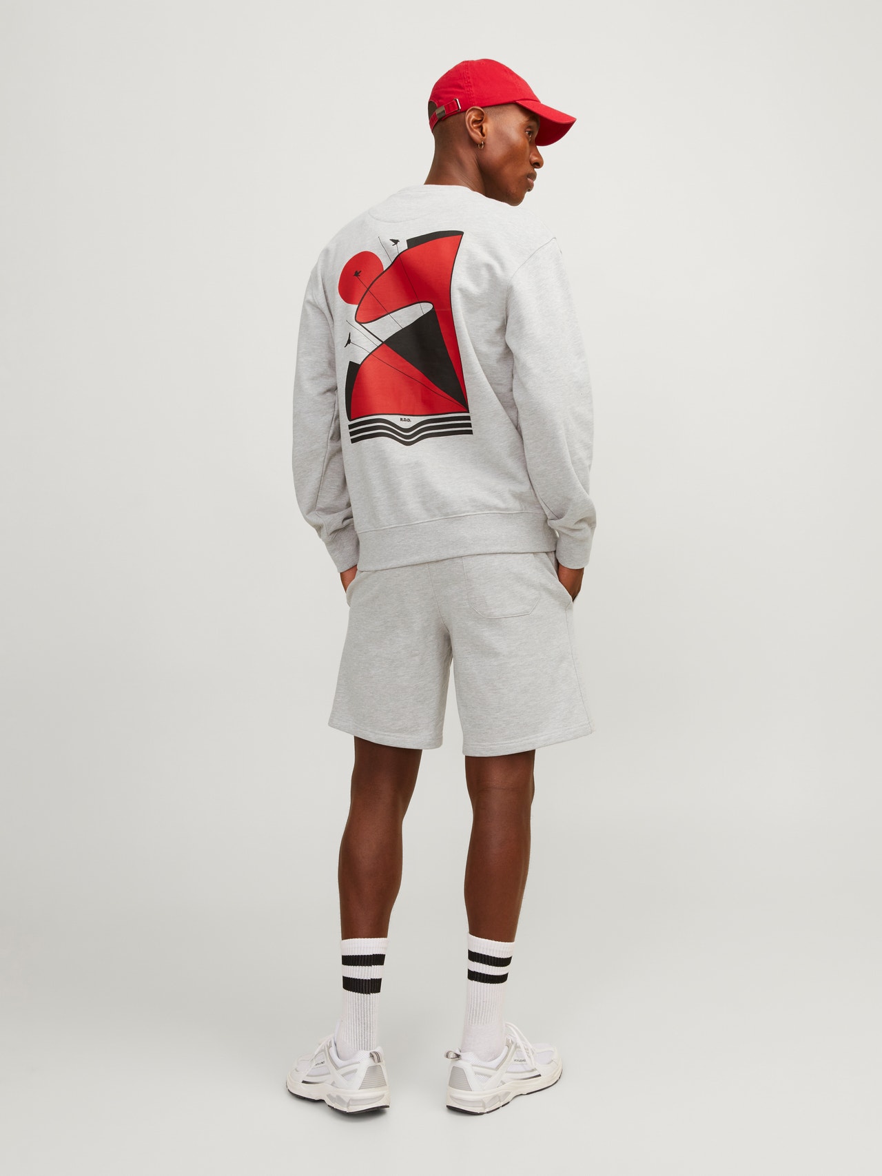 R.D.D. ROYAL DENIM DIVISION Relaxed Fit Sweat shorts -Light Grey Melange - 12255277