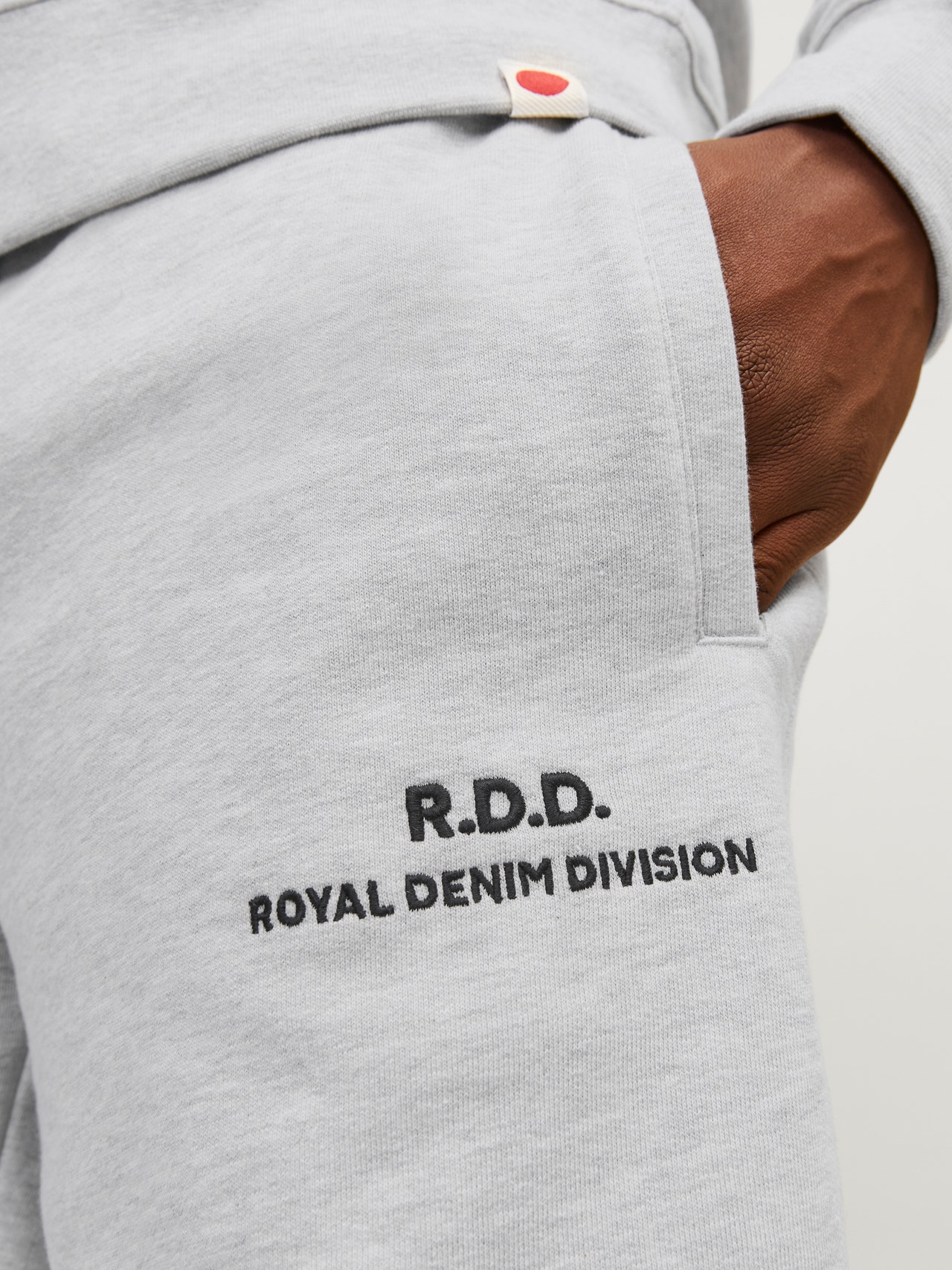 R.D.D. ROYAL DENIM DIVISION Relaxed Fit Sweat shorts -Light Grey Melange - 12255277
