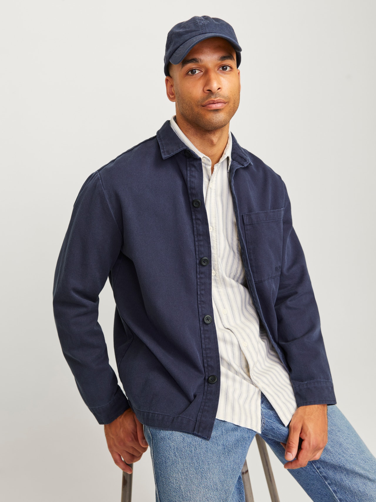 R.D.D. ROYAL DENIM DIVISION Overshirt -Navy Blazer - 12262564