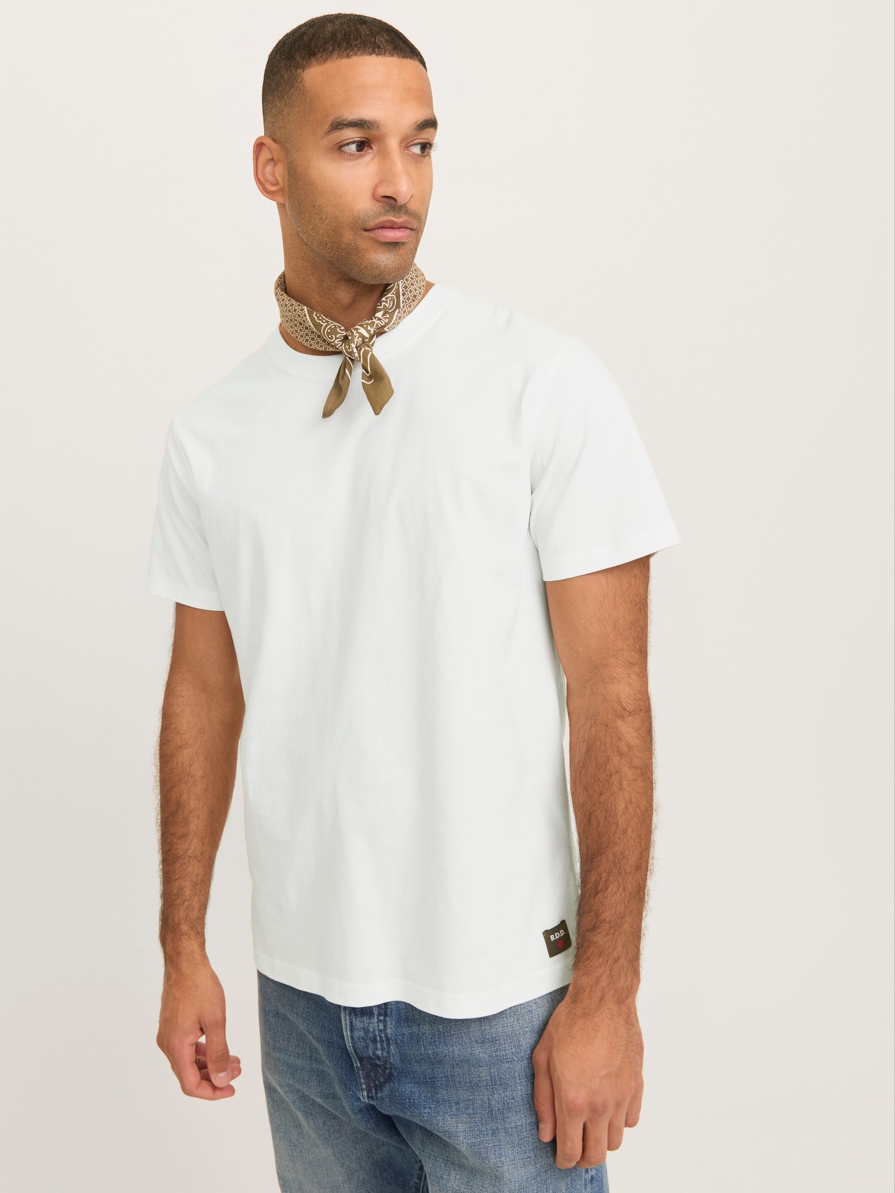 R.D.D. ROYAL DENIM DIVISION RDD Plain T-shirt -Cloud Dancer - 12266789