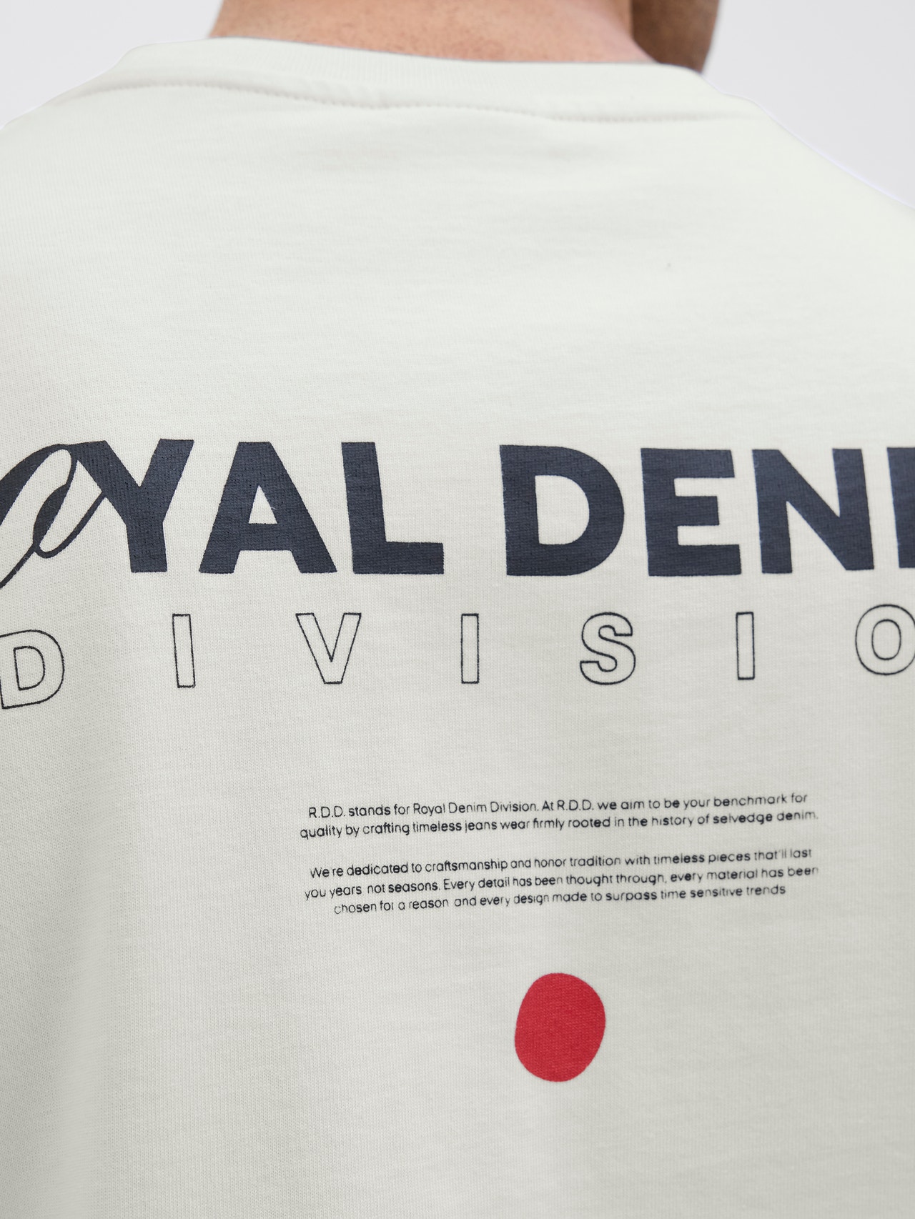 R.D.D. ROYAL DENIM DIVISION RDD T-shirt -Cloud Dancer - 12281099