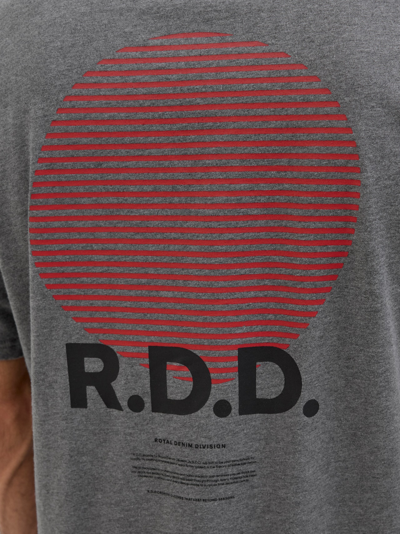 R.D.D. ROYAL DENIM DIVISION RDD T-shirt -Grey Melange - 12281102