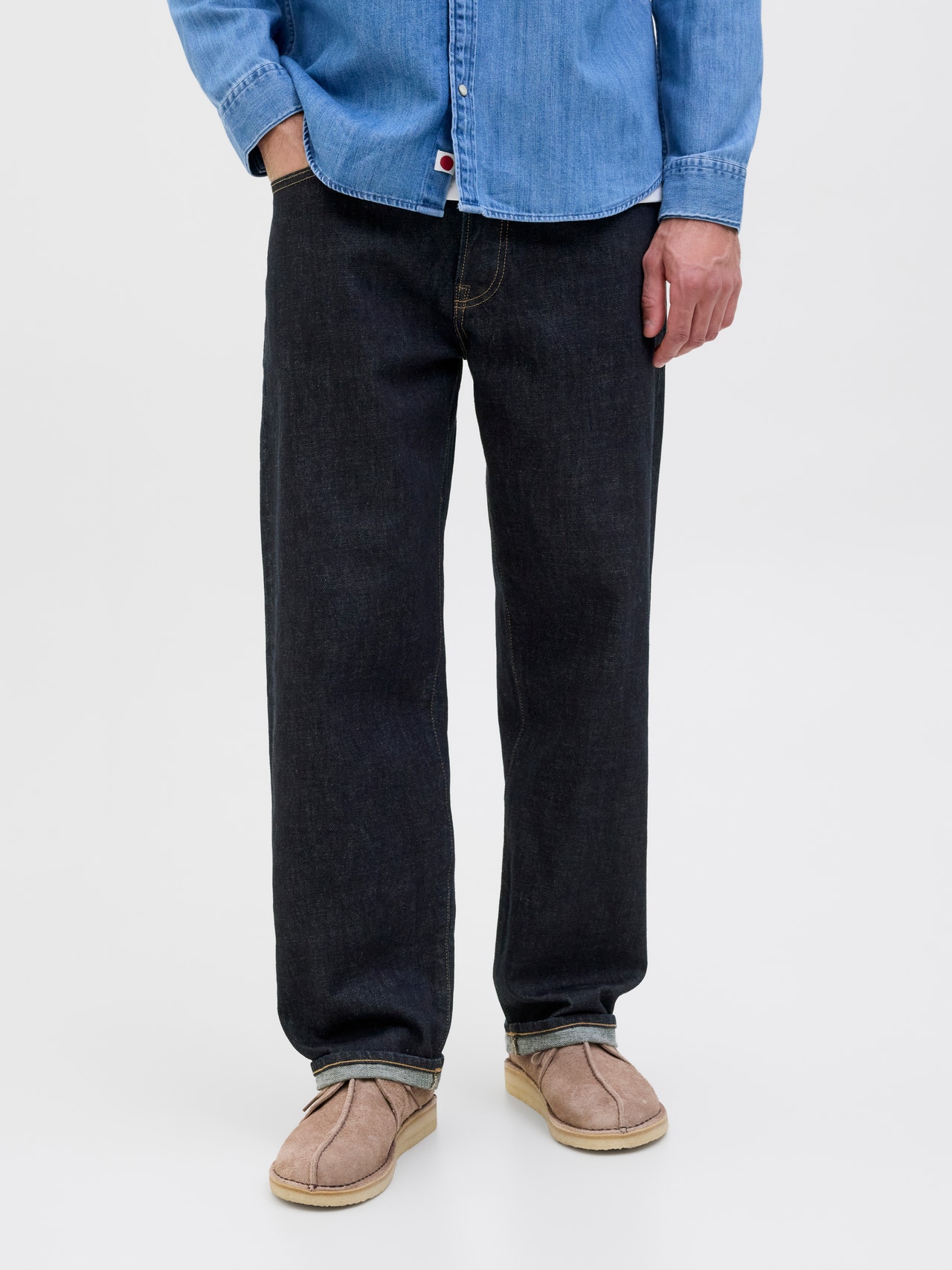 R.D.D. ROYAL DENIM DIVISION RDD Royal RE 566 Loose Fit Jeans -Dark Denim - 12281134
